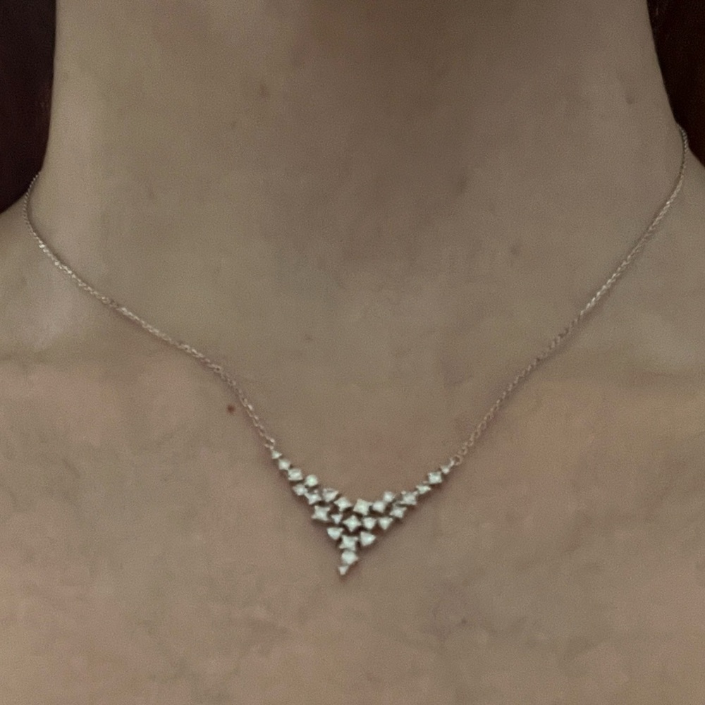 White gold diamond necklace - Picture 5 of 5